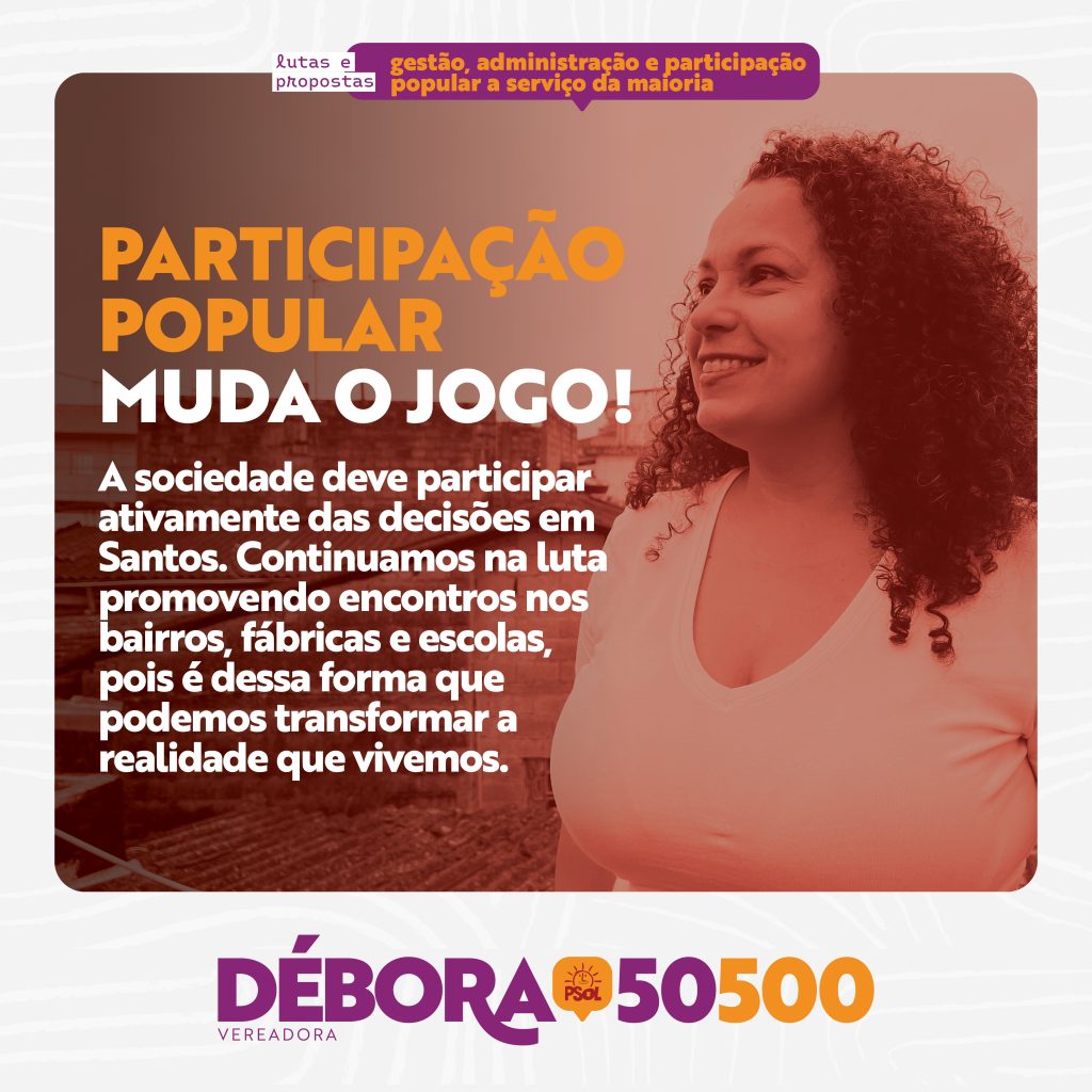 Só teremos mudança real com a participação popular